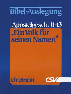 cover image of Ein Volk für seinen Namen